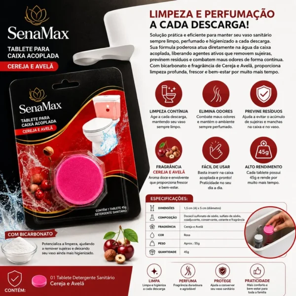 0000001589-2 Tablete Detergente Sanitário - Cereja e Avelã - 2