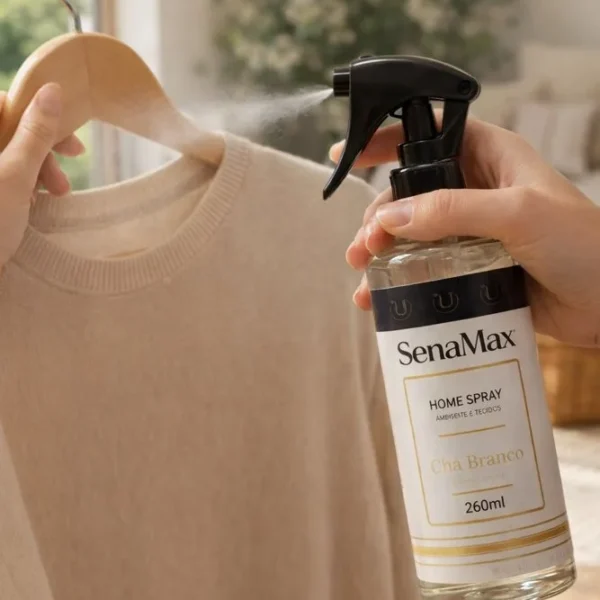 Spray Para ambientes e tecidos Chá branco 260ml - Transparente