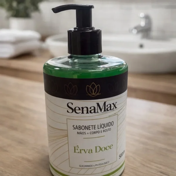 Sabonete Liquido para mãos, corpo e rosto erva doce 500ml - Verde - 2