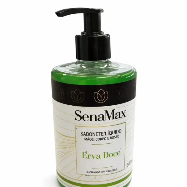 Sabonete Liquido para mãos, corpo e rosto erva doce 500ml - Verde - 3
