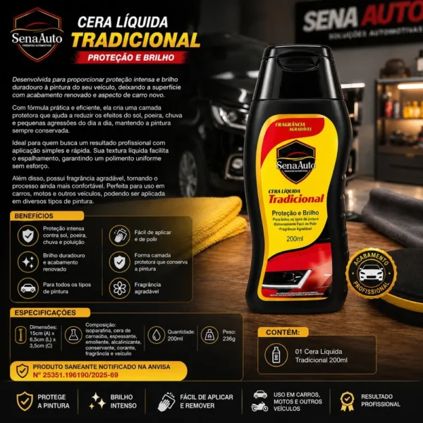 Cera Líquida Tradicional 200ml