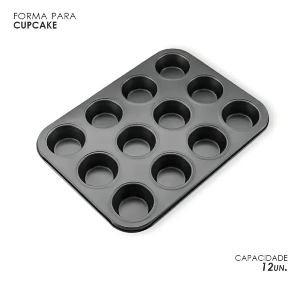 Forma Para Cupcakes Antiaderente 12 Cavidade - 4