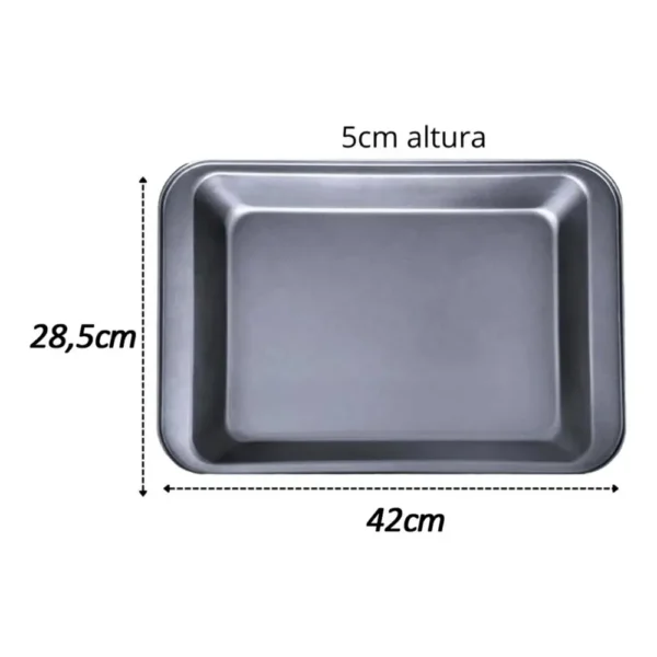 Assadeira Retangular Antiaderente Multiuso 3.600ml - 2