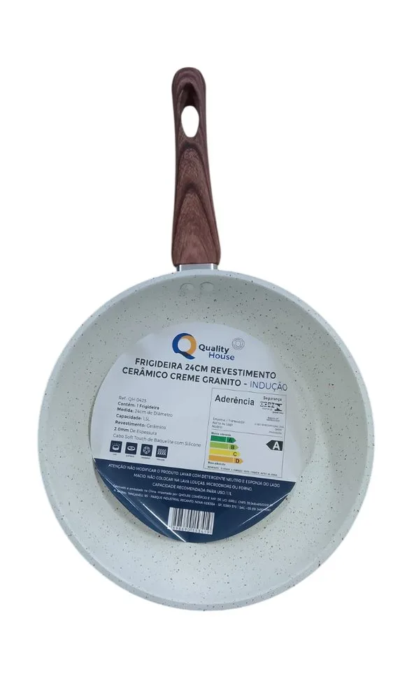 000423-1 Frigideira Com Revestimento Cerâmico - Bege