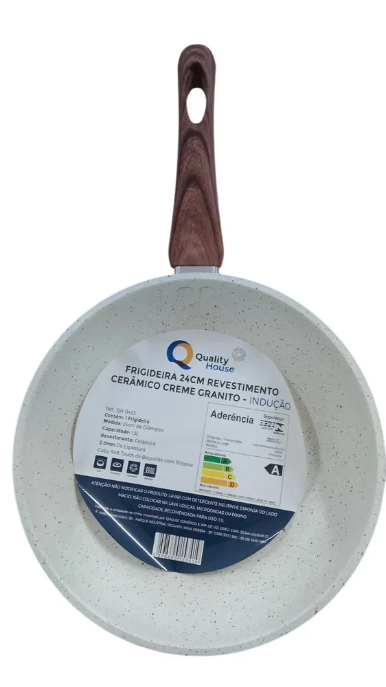 000423-3 Frigideira Com Revestimento Cerâmico - Bege - 3