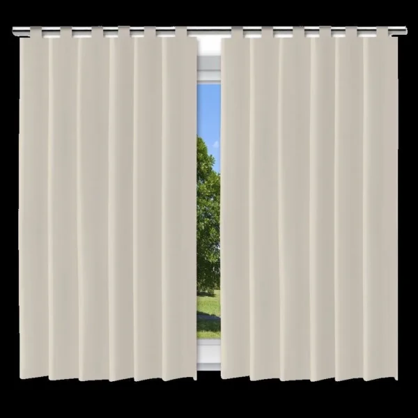 Cortina Blackout Bege - 280x240cm - c/ alça p/ varão