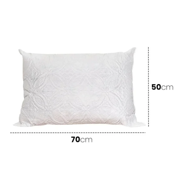 Travesseiro de Poliéster Multivix Mácio Suporte Firme com Capa Matelada 50cm x 70cm - Branco
