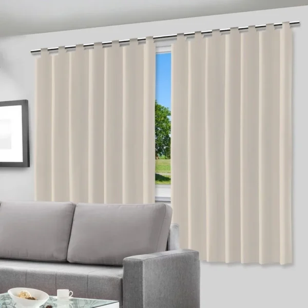 0220-1 Cortina Blackout Bege - 280x220cm - c/ alça p/ varão