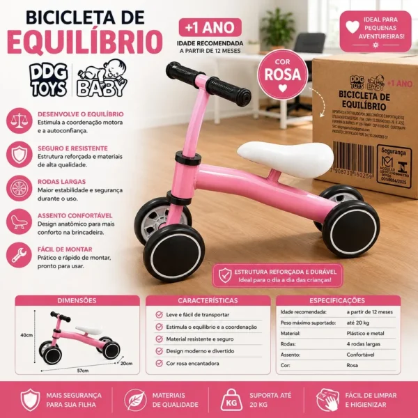02527-RS-1 Bicicleta Infantil de equilíbrio