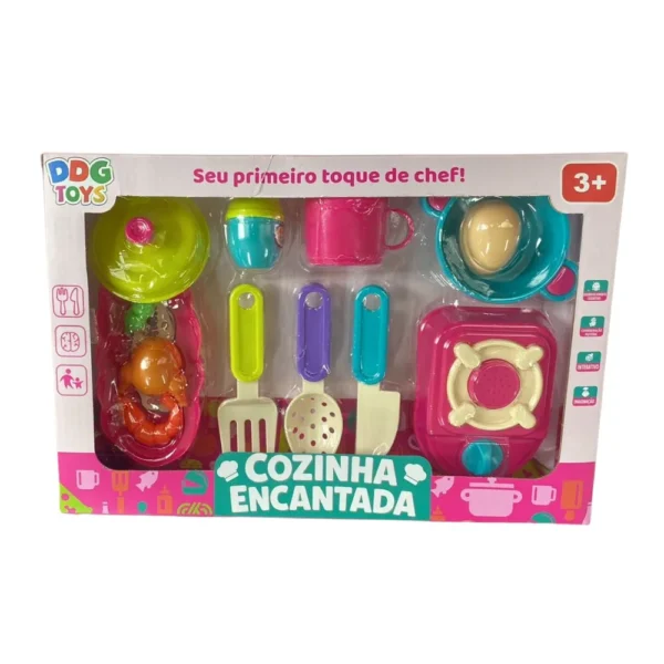 0284-1 Kit Cozinha Infantil Brinquedo Com Acessórios e Utensílios