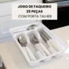 0308-BR-1 Jogo de Faqueiro 25 Peças com Porta Talher - 3