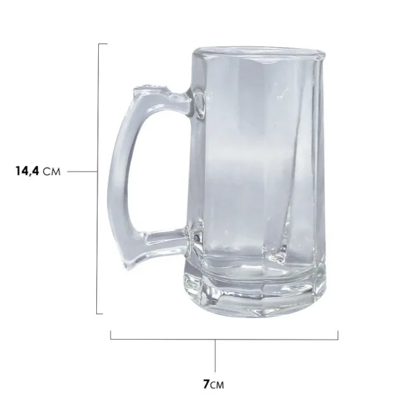 Caneca de Chopp de Vidro - 370ml - 3