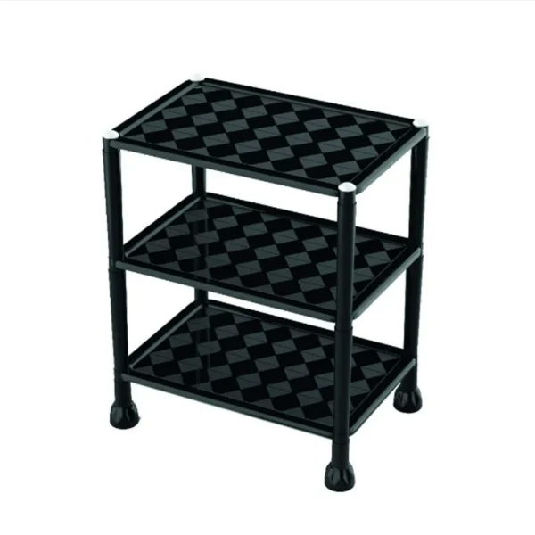0459-1 Organizador Modular 3 andares em Plástico Preto