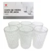Conjunto 6 Copos de Vidro Bico de Jaca 370ml
