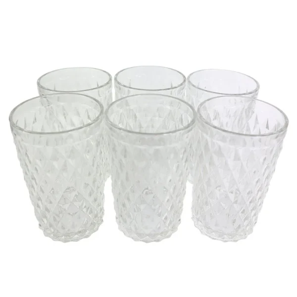 Conjunto 6 Copos de Vidro Bico de Jaca 370ml - 4