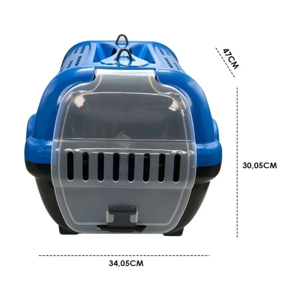 Caixa de Transporte para Pet - Azul e Preto - 4