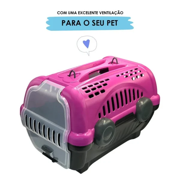 0513-5 Caixa de Transporte de Pet N2 - Rosa e Preto - 5