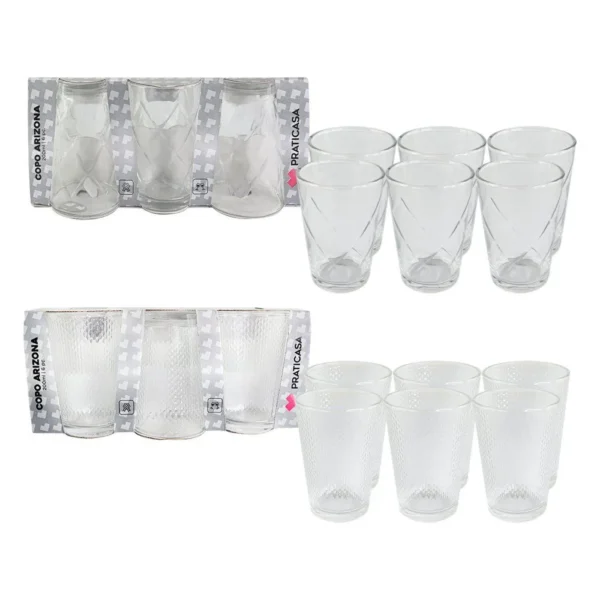 Kit 6 Copos de Vidro 200ml Arizona Transparente - 4