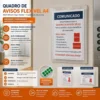Quadro de Avisos Flexível A4 com Adesivo Transparente