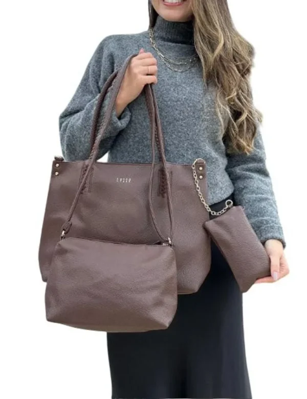 067-MR-1 Kit 3 Peças Bolsa Feminina Estilo Tote - 2