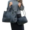 067-PR-1 Kit 3 Peças Bolsa Feminina Estilo Tote