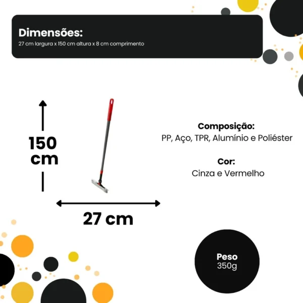 Limpa Vidros 2 em 1 rodo e esfregão - 4