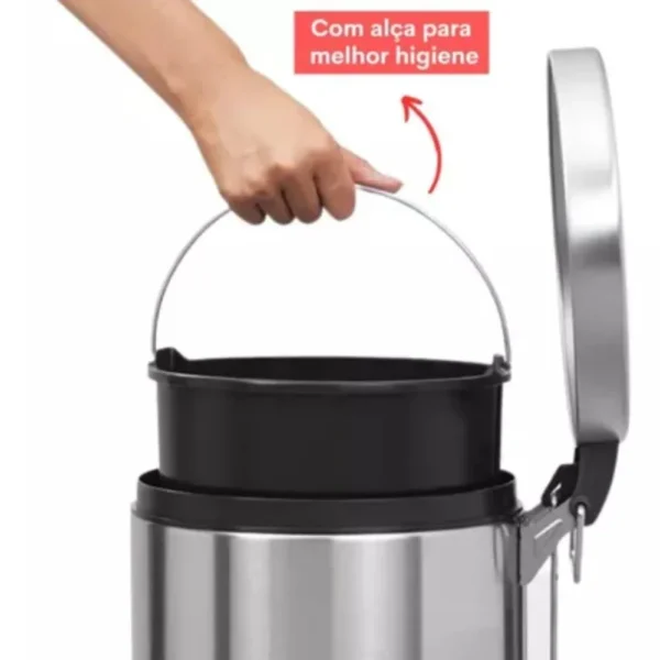 Lixeira Inox Redonda Multiuso - 5 Litros - 2