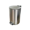 Lixeira Inox 12L Slim Redonda com Pedal