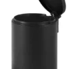 Lixeira Redonda com Pedal Multiuso Aço 3 litros - Preto Matte - 3