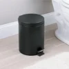 Lixeira Redonda com Pedal Multiuso Aço 3 litros - Preto Matte - 4