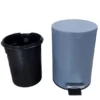 1.26071.01.8648-3 Lixeira Redonda com Pedal Multiuso Aço 3 litros - Cinza Matte - 3
