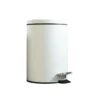 1.26071.02.0001-5 Lixeira Redonda com Pedal Multiuso Aço 5 litros - Branco Matte - 5