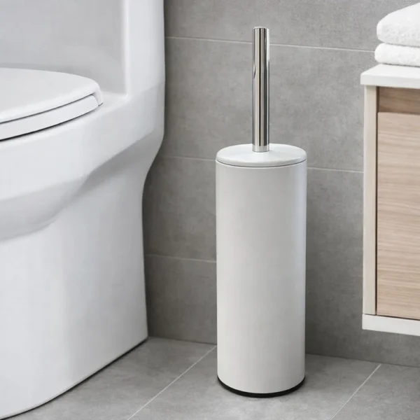 Escova Sanitária Matte com Suporte - Branca - 3