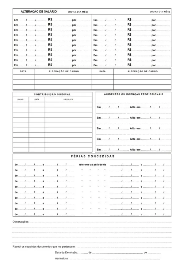 Livro Registro de Empregado 100 Folhas - Preta - 2