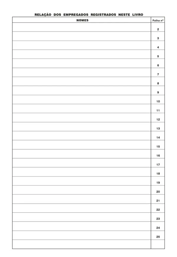 Livro Registro de Empregado 100 Folhas - Preta - 4