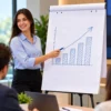 10032-3 Bloco Flip Chart Anotações Aulas Palestras Folhas Papel 50 Folhas 630 x 800mm -Branco