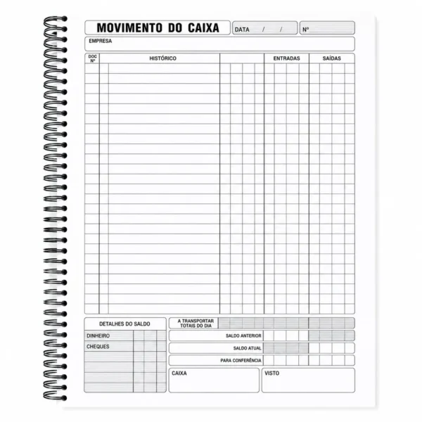 Livro Movimento de Caixa de 100 Folhas - Azul - 4