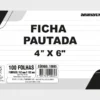 10065-1-1 Ficha Pautada 4'' x 6'' 100 Folhas