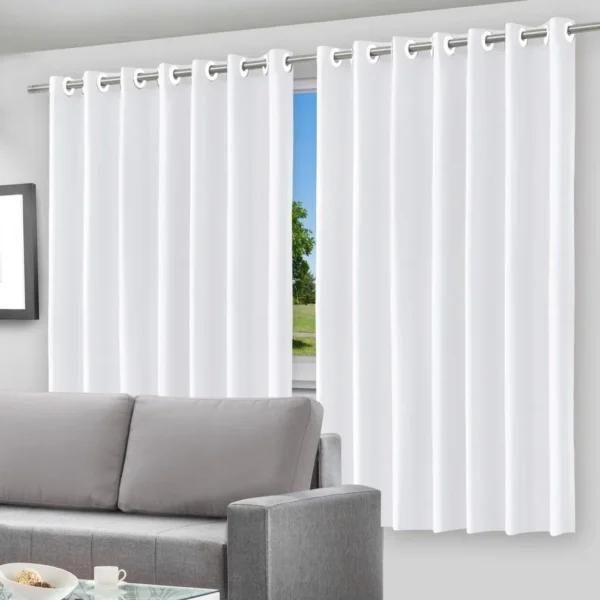 1007-1 Cortina Blackout Branco c/ ilhos