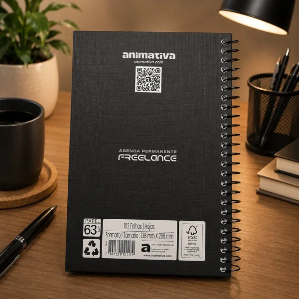 10114-1 Caderno Anual de 2027 - Preto e Azul