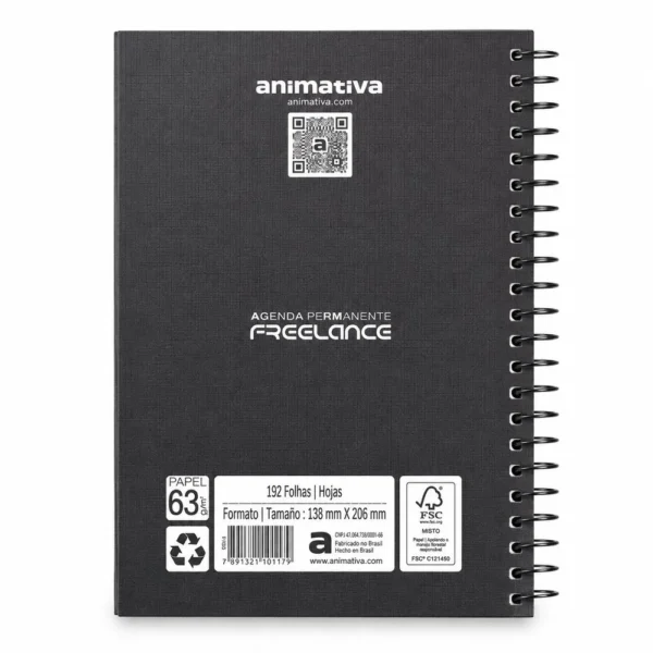 10114-4 Caderno Anual de 2027 - Preto e Azul - 4