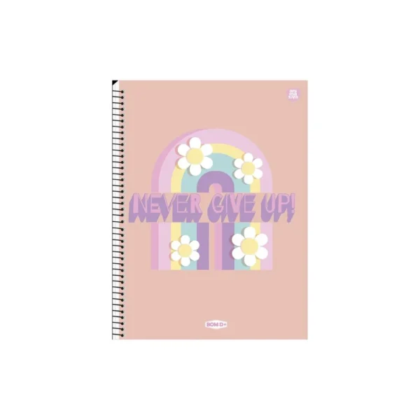 Caderno Universitário Feminino Capa Dura Never Give Up – 80 folhas - 4