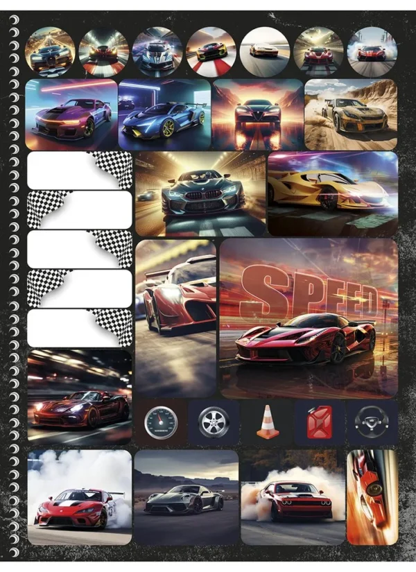 10165-2 Caderno Universitário Carro vermelho 10 Matérias – 160 folhas - 2