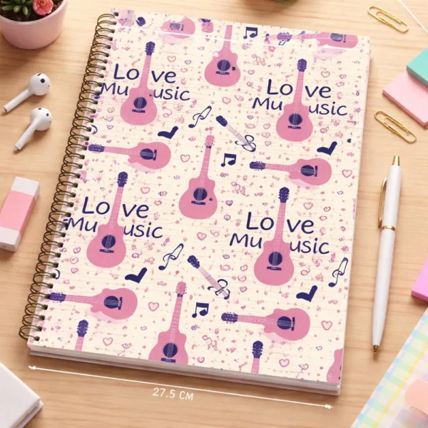 10391-1 Caderno Universitário Love Music 80