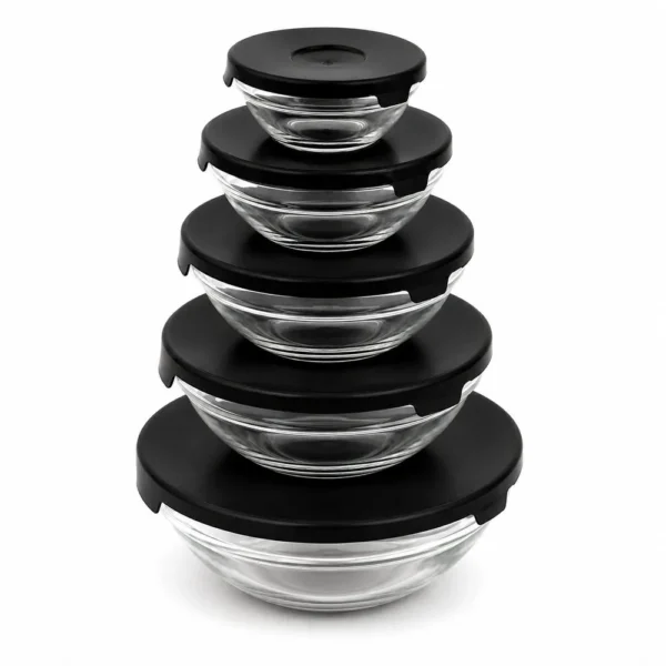 Conjunto 5 Potes de Vidro Com Tampa - Sortido - 4