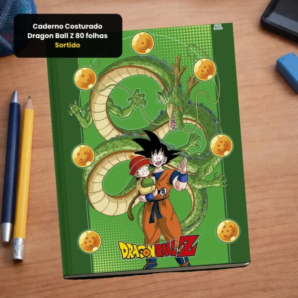 10437-2 Caderno Costurado Dragon Ball Z 80 folhas - Sortido - 2