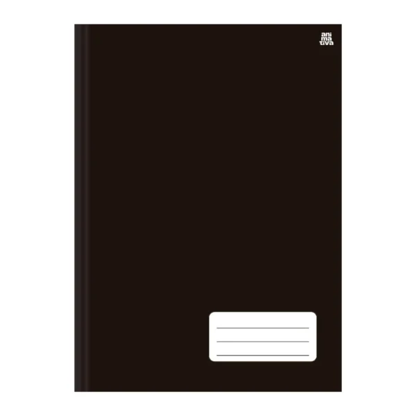Caderno Universitário Costurado 1 matéria 96 Folhas - Preto