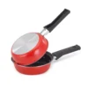 10735-2 Frigideira Dupla Hamburgueira e Omeleteira Antiaderente 14cm Vermelha - 2
