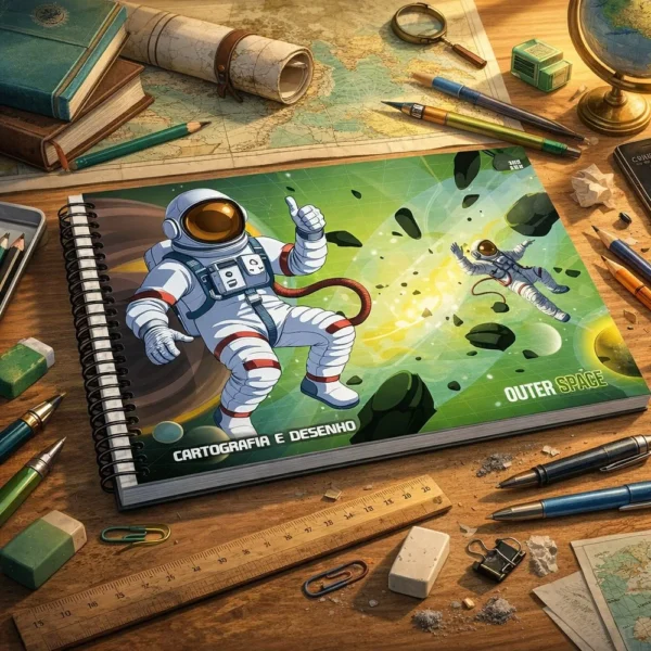 10930-4 Caderno de Cartografia e Desenho Outer Space - Sortido - 4