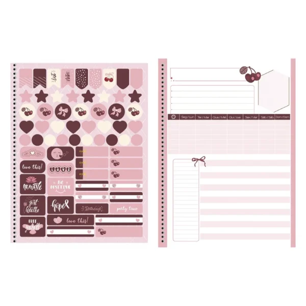 11017-1 Caderno Universitário Feminino Capa Dura Sweet Cherry 80 folhas – Sortido